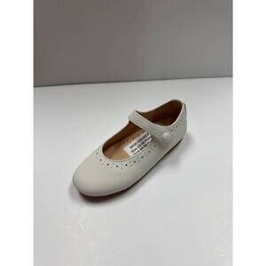 NEW 1936 kid's violet dots trim mary jane shoes in ivory leather